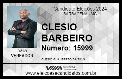 Candidato CLESIO BARBEIRO 2024 - BARBACENA - Eleições