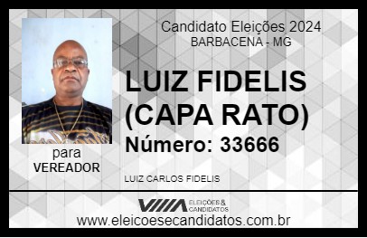 Candidato LUIZ FIDELIS (CAPA RATO) 2024 - BARBACENA - Eleições