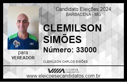 Candidato CLEMILSON  SIMÕES 2024 - BARBACENA - Eleições