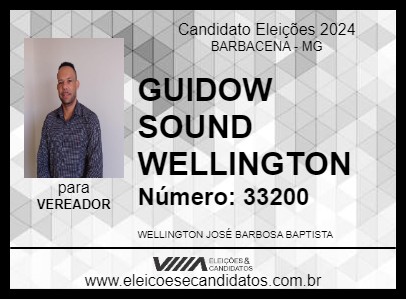 Candidato GUIDOW SOUND WELLINGTON 2024 - BARBACENA - Eleições