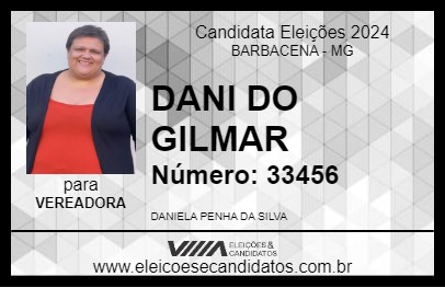 Candidato DANI DO GILMAR 2024 - BARBACENA - Eleições