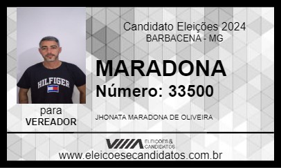 Candidato MARADONA 2024 - BARBACENA - Eleições