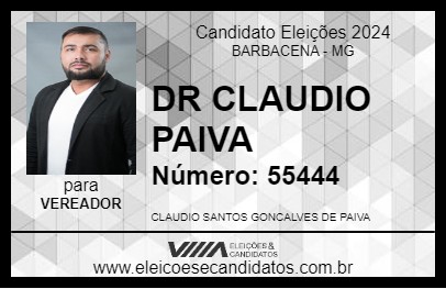 Candidato DR CLAUDIO PAIVA 2024 - BARBACENA - Eleições