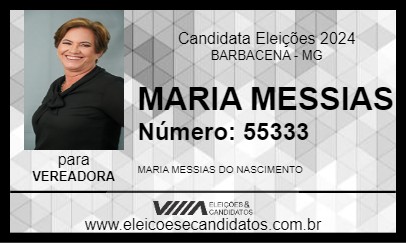 Candidato MARIA MESSIAS 2024 - BARBACENA - Eleições