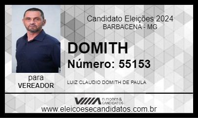 Candidato DOMITH 2024 - BARBACENA - Eleições