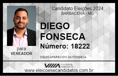 Candidato DIEGO FONSECA 2024 - BARBACENA - Eleições