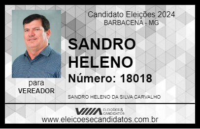 Candidato SANDRO HELENO 2024 - BARBACENA - Eleições