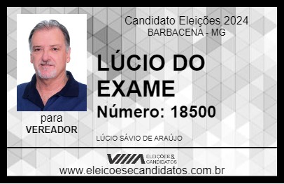 Candidato LÚCIO DO EXAME 2024 - BARBACENA - Eleições