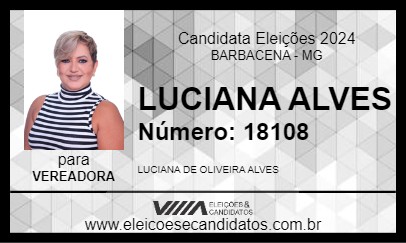 Candidato LUCIANA ALVES 2024 - BARBACENA - Eleições