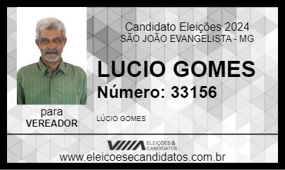 Candidato LUCIO GOMES 2024 - SÃO JOÃO EVANGELISTA - Eleições