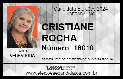 Candidato CRISTIANE ROCHA 2024 - UBERABA - Eleições