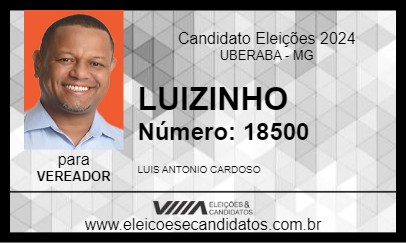 Candidato LUIS CARDOSO - LUISINHO 2024 - UBERABA - Eleições