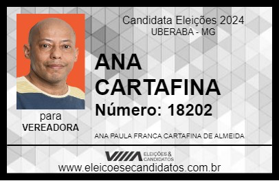 Candidato ANA CARTAFINA 2024 - UBERABA - Eleições