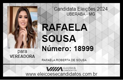 Candidato RAFAELA SOUSA 2024 - UBERABA - Eleições