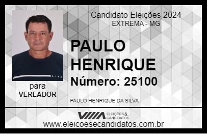 Candidato PAULO HENRIQUE 2024 - EXTREMA - Eleições