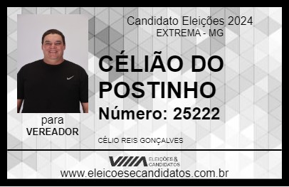 Candidato CÉLIÃO DO POSTINHO 2024 - EXTREMA - Eleições