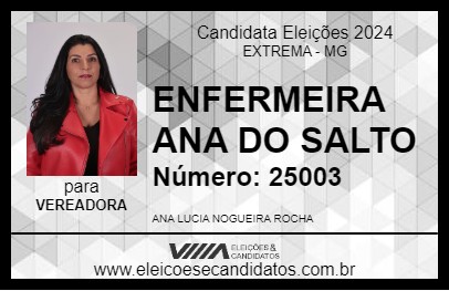 Candidato ENFERMEIRA ANA DO SALTO 2024 - EXTREMA - Eleições