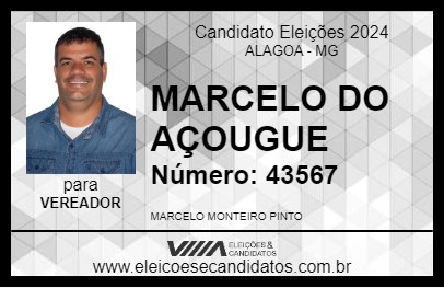 Candidato MARCELO DO AÇOUGUE 2024 - ALAGOA - Eleições