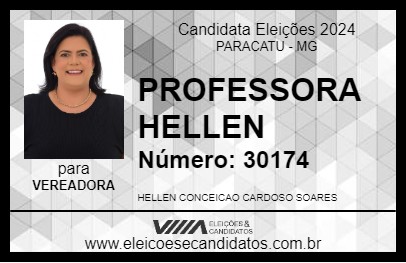 Candidato PROFESSORA HELLEN 2024 - PARACATU - Eleições