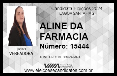 Candidato ALINE DA FARMACIA 2024 - LAGOA SANTA - Eleições