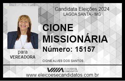 Candidato CIONE MISSIONÁRIA 2024 - LAGOA SANTA - Eleições