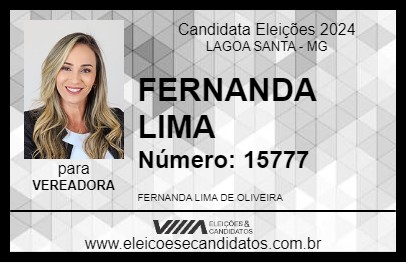 Candidato FERNANDA LIMA 2024 - LAGOA SANTA - Eleições