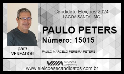 Candidato PAULO PETERS 2024 - LAGOA SANTA - Eleições