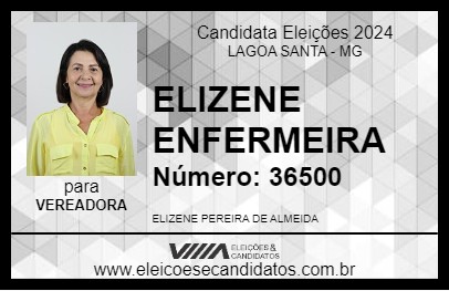 Candidato ELIZENE ENFERMEIRA 2024 - LAGOA SANTA - Eleições