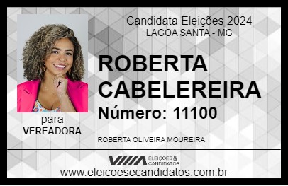 Candidato ROBERTA CABELEREIRA 2024 - LAGOA SANTA - Eleições