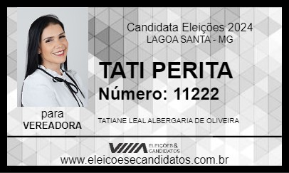 Candidato TATI PERITA 2024 - LAGOA SANTA - Eleições