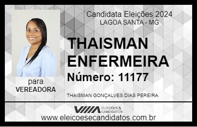 Candidato THAISMAN ENFERMEIRA 2024 - LAGOA SANTA - Eleições