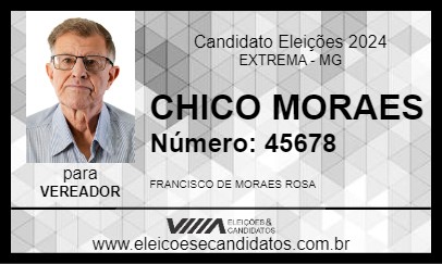 Candidato CHICO MORAES 2024 - EXTREMA - Eleições