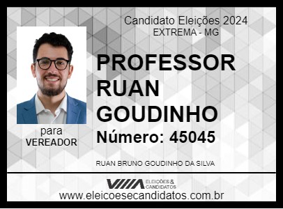 Candidato PROFESSOR RUAN GOUDINHO 2024 - EXTREMA - Eleições