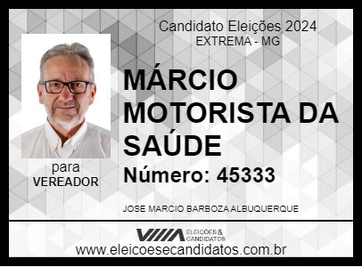 Candidato MÁRCIO MOTORISTA DA SAÚDE 2024 - EXTREMA - Eleições