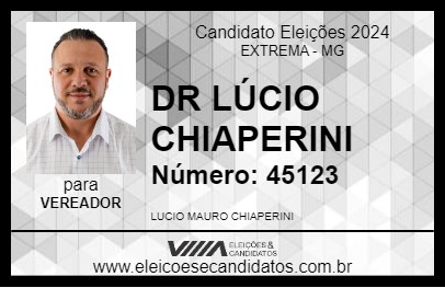 Candidato DR LÚCIO CHIAPERINI 2024 - EXTREMA - Eleições