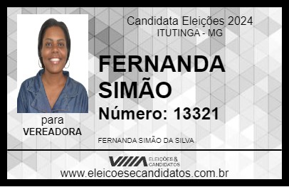 Candidato FERNANDA SIMÃO 2024 - ITUTINGA - Eleições