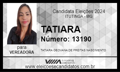 Candidato TATIARA 2024 - ITUTINGA - Eleições