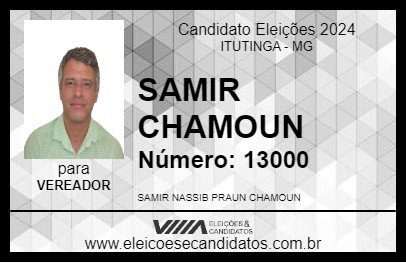 Candidato SAMIR CHAMOUN 2024 - ITUTINGA - Eleições