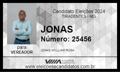 Candidato JONAS 2024 - TIRADENTES - Eleições