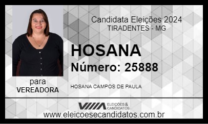 Candidato HOSANA 2024 - TIRADENTES - Eleições