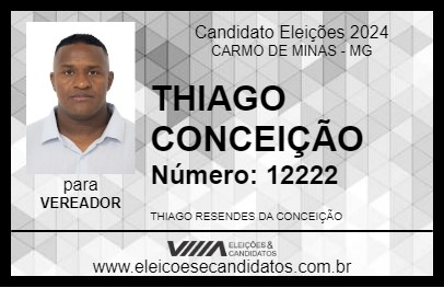 Candidato THIAGO CONCEIÇÃO 2024 - CARMO DE MINAS - Eleições