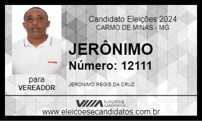 Candidato JERÔNIMO 2024 - CARMO DE MINAS - Eleições