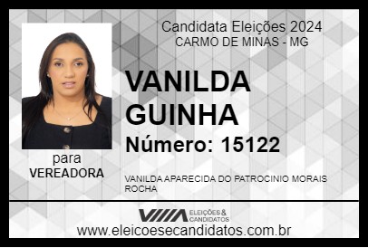 Candidato VANILDA GUINHA 2024 - CARMO DE MINAS - Eleições