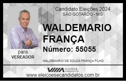 Candidato WALDEMARIO FRANÇA 2024 - SÃO GOTARDO - Eleições