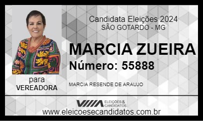 Candidato MARCIA ZUEIRA 2024 - SÃO GOTARDO - Eleições