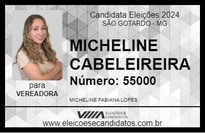 Candidato MICHELINE CABELEIREIRA 2024 - SÃO GOTARDO - Eleições