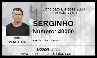 Candidato SERGINHO 2024 - SILVEIRÂNIA - Eleições