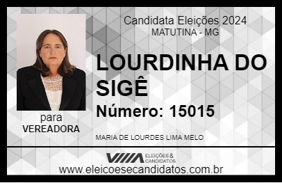 Candidato LOURDINHA DO SIGÊ 2024 - MATUTINA - Eleições