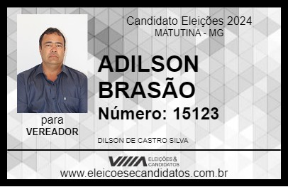 Candidato ADILSON BRASÃO 2024 - MATUTINA - Eleições