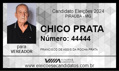 Candidato CHICO PRATA 2024 - PIRAÚBA - Eleições